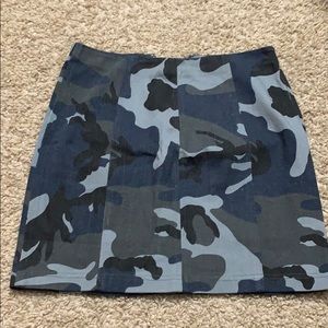 Camo Jean skirt